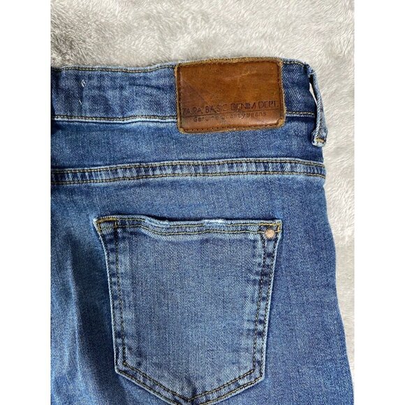 Zara Basic Z1975 Denim Skinny Jeans with Raw Hem Women's Size 6/28 - Picture 10 of 14